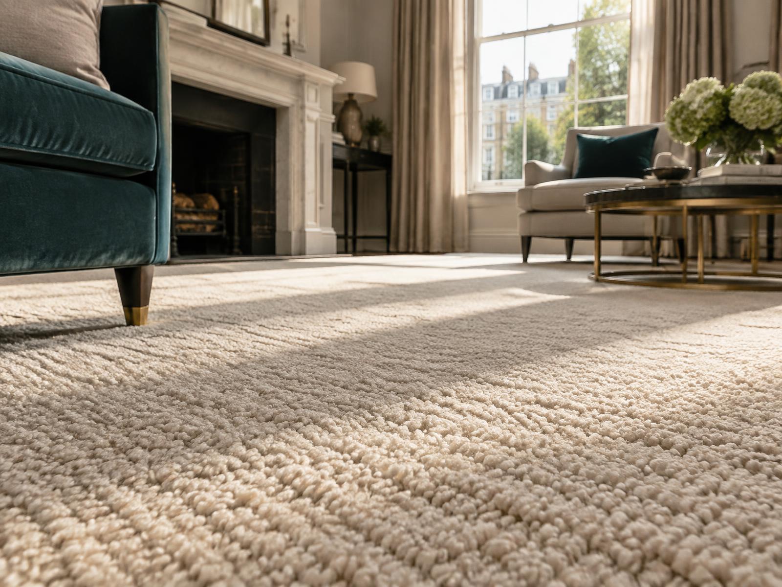 Freshly cleaned carpet in a London home